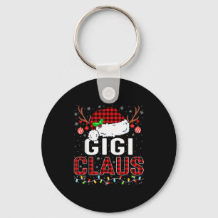 Christmas Lights Gigi Claus Family Matching Xmas P Keychain