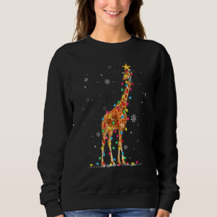 Christmas Lights Giraffe Giraffes Xmas Sweatshirt