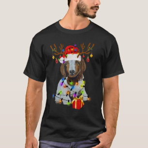 Christmas Lights Goat Celebrates Xmas Party For Go T-Shirt