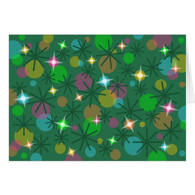 Christmas Lights greetings card (Front Horizontal)