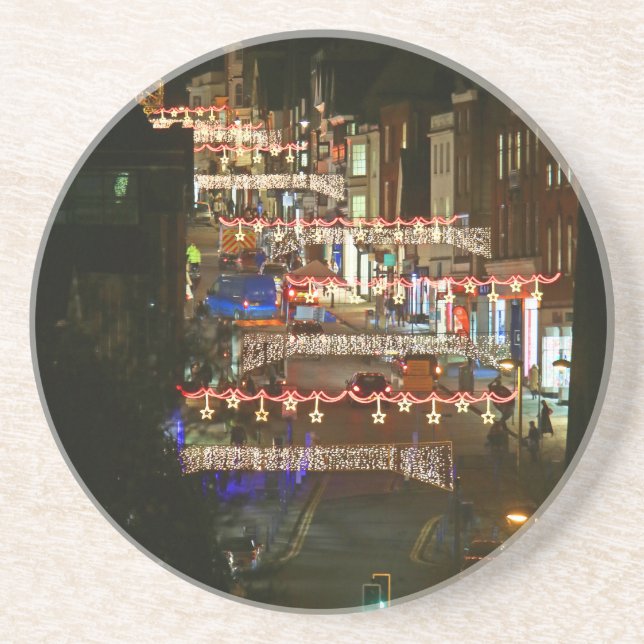 Christmas lights Guildford Coaster (Front)