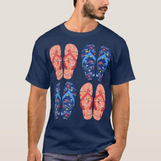 Christmas Lights Hawaii Xmas Flip Flops Christmas T-Shirt