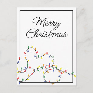 Christmas Lights_Heart Postcard