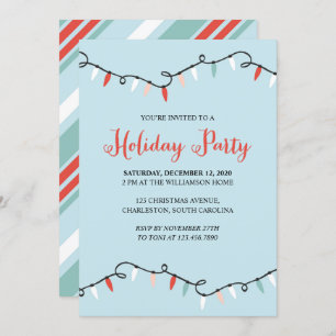 Christmas Lights Holiday Party Invitation