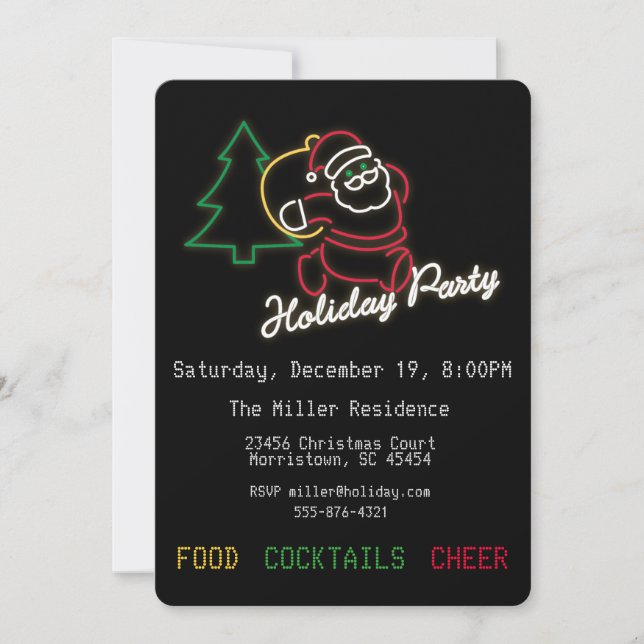 Christmas Lights Holiday Party Invitation (Front)