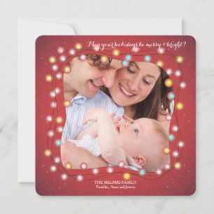 Christmas Lights Holiday Photo Card