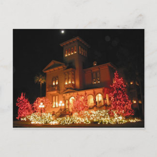 Christmas Lights House Holiday Postcard