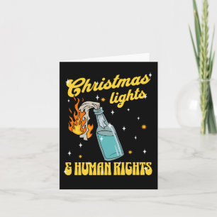 Christmas Lights Human Rights Sticker Card