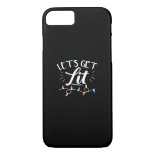 Christmas Lights Humor Let's Get Lit Essential Case-Mate iPhone Case