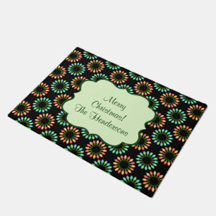 Christmas Lights in Colourful Circles Doormat