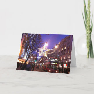 Christmas lights in london holiday card