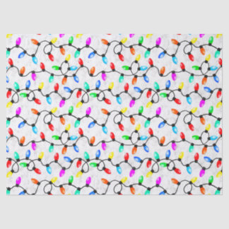 Christmas Lights In The Snow Tissue Paper