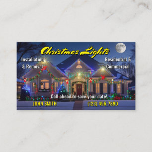 Christmas Lights Installation Business Cards