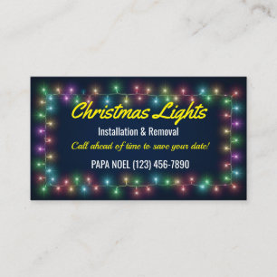 Christmas Lights Installation Business Cards