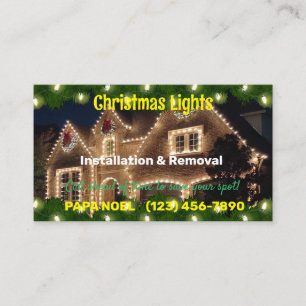 Christmas Lights Installation Business Cards