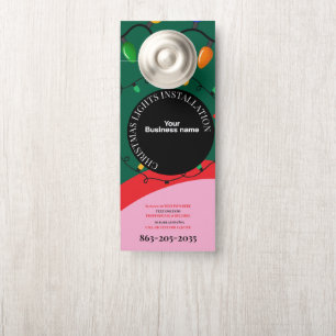 Christmas Lights Installation Business Door Hanger