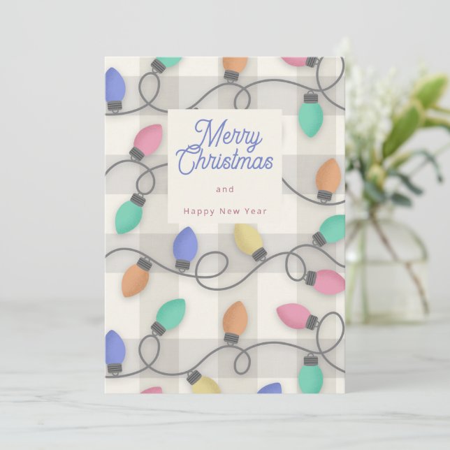 Christmas lights invitation (Standing Front)