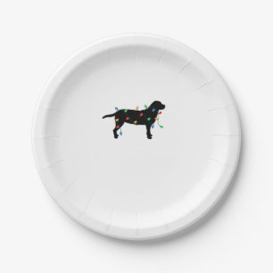 Christmas Lights Labrador Retriever Dog Shirt Paper Plate