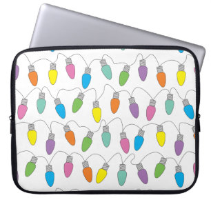 Christmas lights laptop sleeve