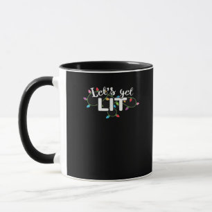 Christmas Lights Let's Get Lit Gift Classic Mug