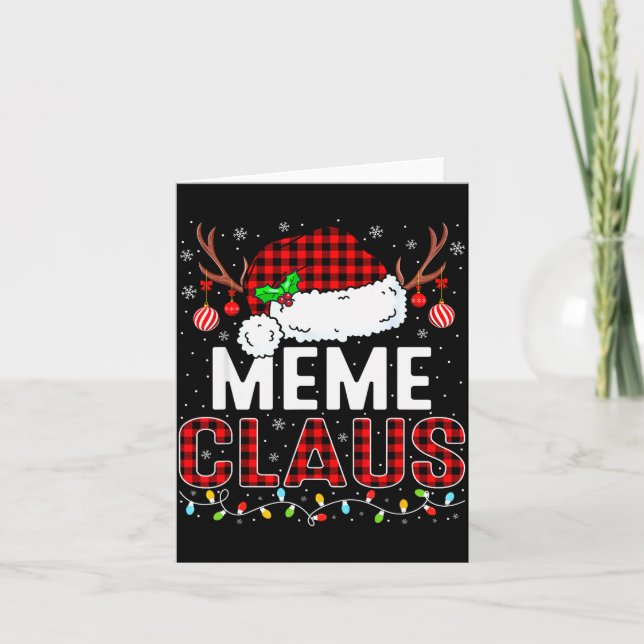 Christmas Lights Meme Claus Family Matching Xmas P Card (Front)