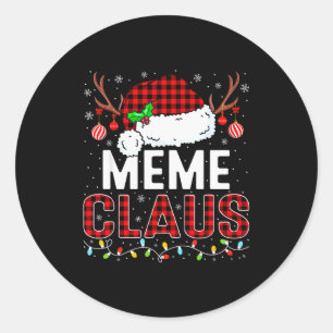 Christmas Lights Meme Claus Family Matching Xmas P Classic Round Sticker