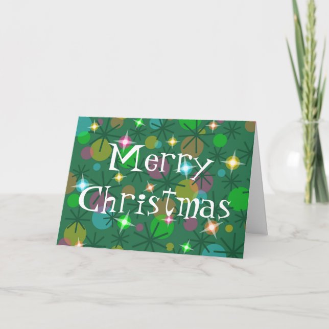 Christmas Lights 'Merry Christmas' card front text (Front)