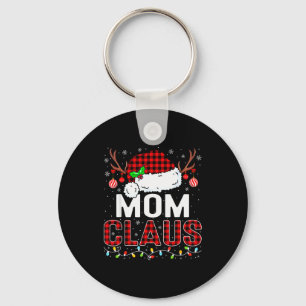 Christmas Lights Mom Claus Family Matching Xmas Pa Keychain