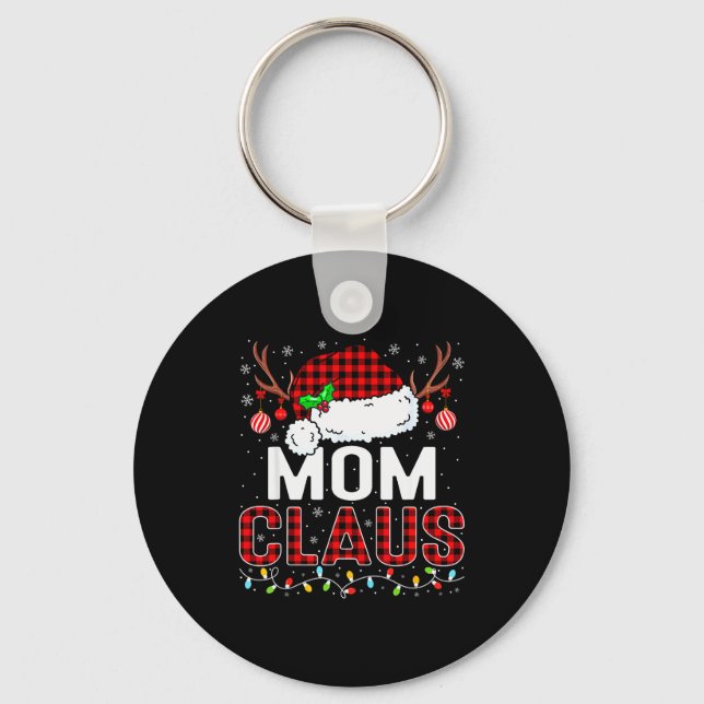 Christmas Lights Mom Claus Family Matching Xmas Pa Keychain (Front)