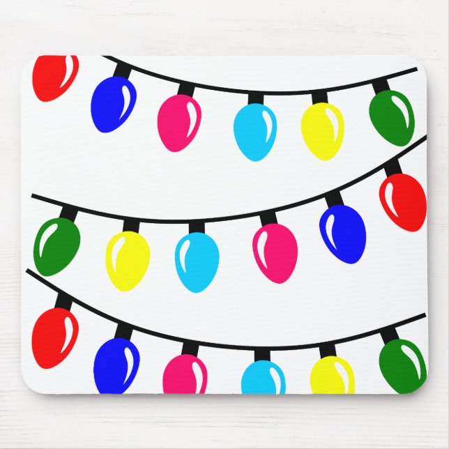 Christmas Lights Mouse Pad (Front)