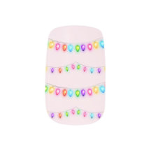 Christmas Lights Nail Art