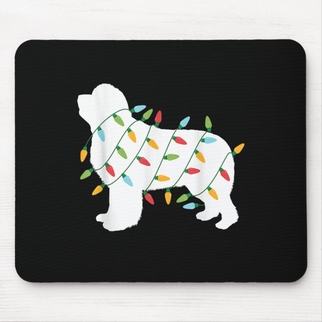 Christmas lights newfoundland  gifts | dog lovers mouse pad (Front)