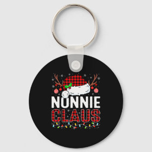 Christmas Lights Nonnie Claus Family Matching Xmas Keychain