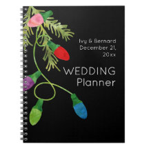 Christmas Lights on Black Wedding Planner