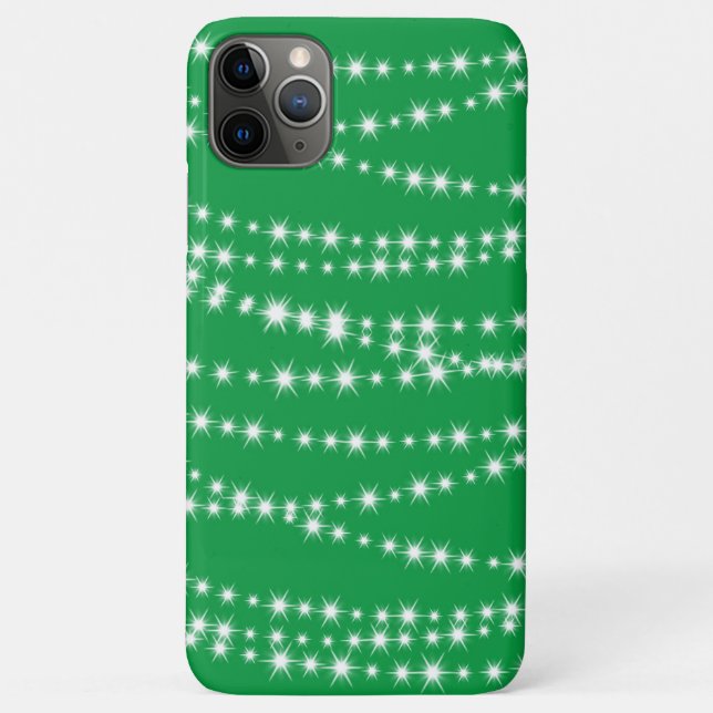 Christmas Lights on green iPhone Case (Back)