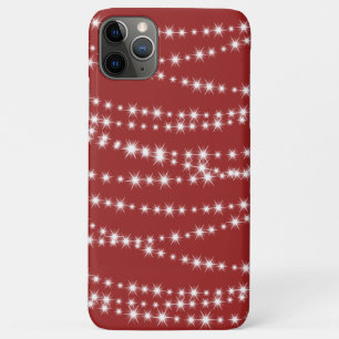 Christmas Lights on red iPhone Case