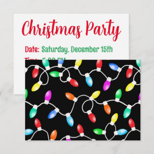 Christmas Lights Pattern Invitation