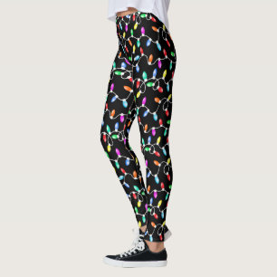 Christmas Lights Pattern Leggings