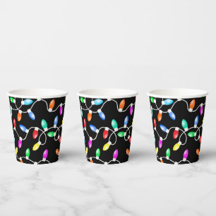 Christmas Lights Pattern Paper Cups