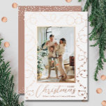 Christmas Lights Photo Foil Holiday Card<br><div class="desc">Holiday photo cards feature strands of Christmas lights in real foil around your favourite photo. Merry Christmas and your names on the bottom in chic silver,  gold or rose gold real foil (choose foil colour from colour box on order form.) MORE foil designs in our collection.</div>