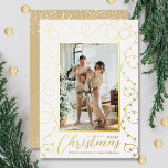 Christmas Lights Photo Foil Holiday Card<br><div class="desc">Holiday photo cards feature strands of Christmas lights in real foil around your favorite photo. Merry Christmas and your names on the bottom in chic silver,  gold or rose gold real foil (choose foil color from color box on order form.) MORE foil designs in our collection.</div>