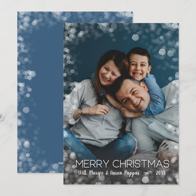 Christmas Lights Photo Holiday Card (Front/Back)