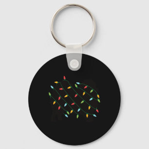 Christmas Lights Pomeranian  Cute Gift for Dog Lov Keychain