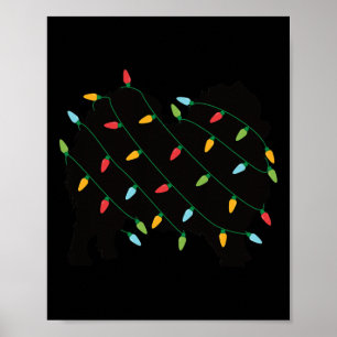 Christmas Lights Pomeranian  Cute Gift for Dog Lov Poster