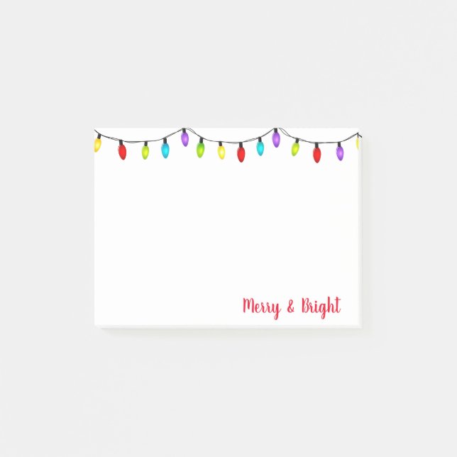 Christmas Lights Post it Notes (Front)