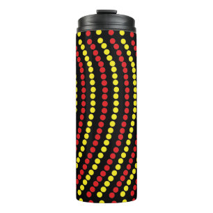 Christmas Lights Red and Yellow Colours Thermal Tumbler