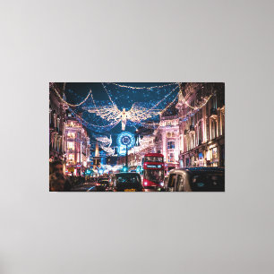 CHRISTMAS LIGHTS - REGENT STREET, LONDON, UK CANVAS PRINT