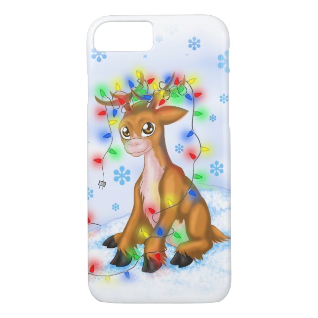 Christmas Lights Reindeer Case-Mate iPhone Case (Back)