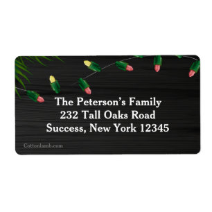 Christmas Lights Return Address Label #1