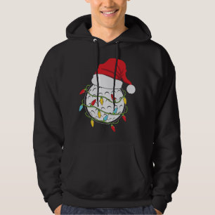 Christmas Lights Santa Hat Golf Ball Funny Sports  Hoodie